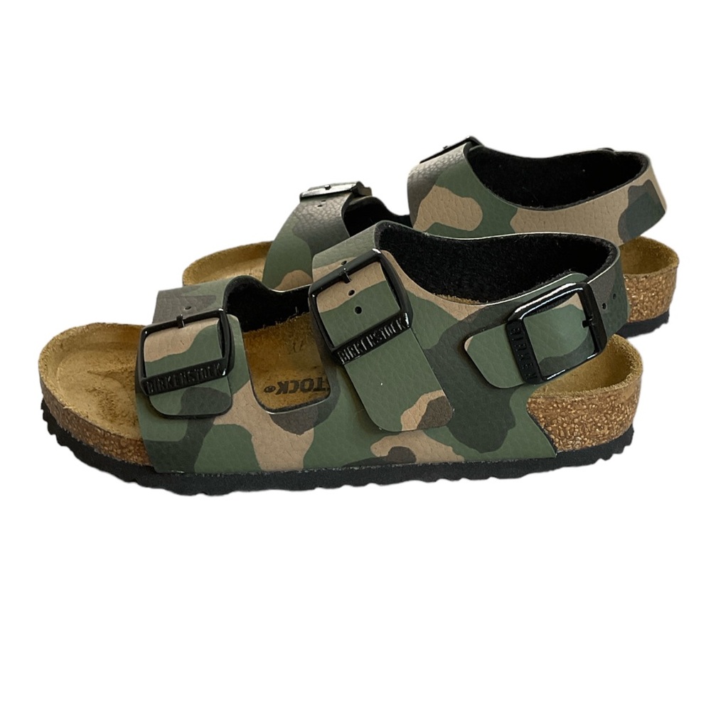 Birkenstock Milano Kinder Kids Bioko-Flor Desert Soil Camo Khaki Sandals 29